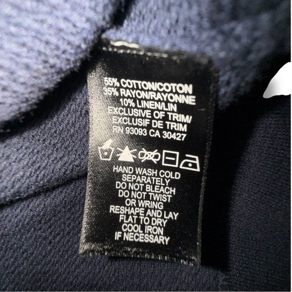 NWT NIC + ZOE Lace Up Hoodie - Navy / White XXL - Picture 7 of 16